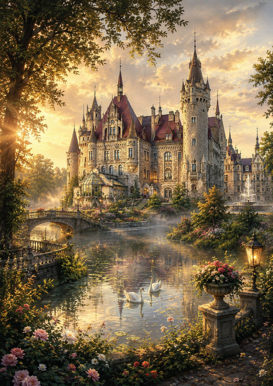 Sticker Sheet / Greeting Card – Beautiful Castle in Poland Full Cat. No. 9595