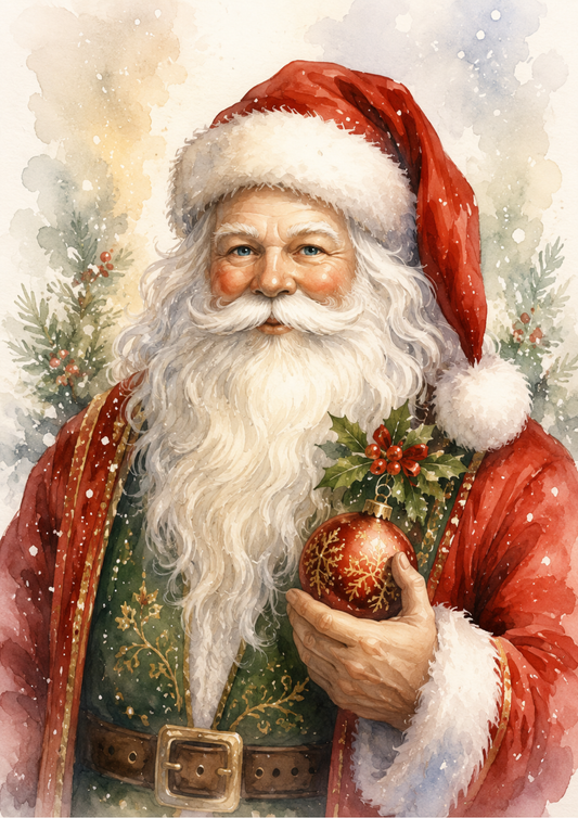 Sticker Sheet / Greeting Card – Santa Clause Portrait Full Cat. No. 9597