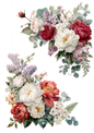 Sticker Sheet / Greeting Card – Floral Corner Collage Cat. No. 9613