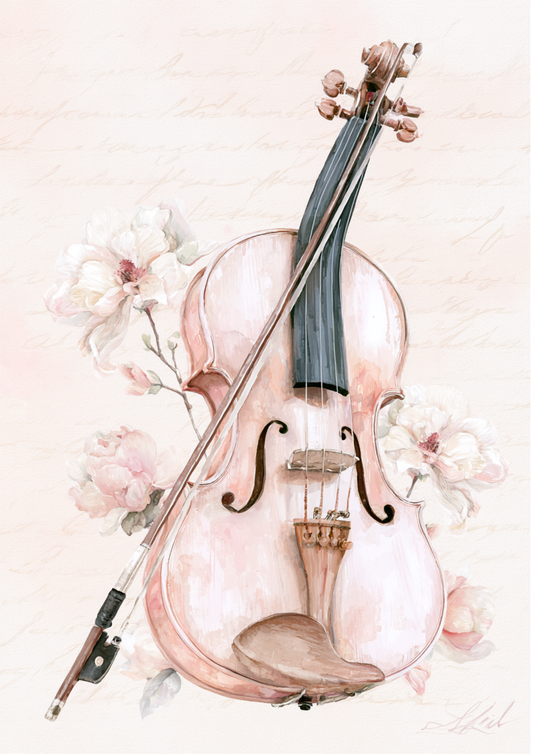 Sticker Sheet / Greeting Card – Romantic Violin Full Cat. No. 9631
