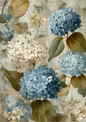 Sticker Sheet / Greeting Card – Blue Hydrangea Background Full Cat. No. 9642