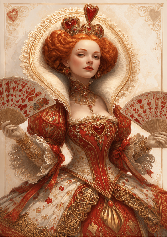 Sticker Sheet / Greeting Card – Queen of Hearts Full Cat. No. 9659