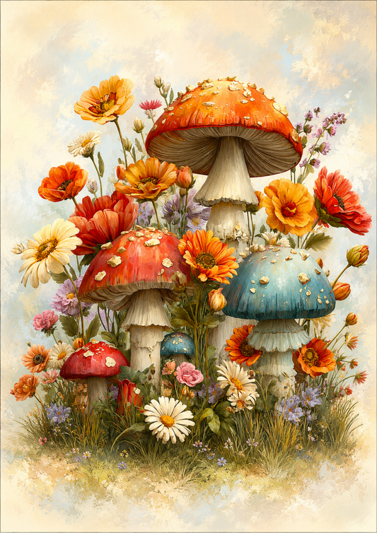 Sticker Sheet / Greeting Card – Magic Mushrooms Full Cat. No. 9663