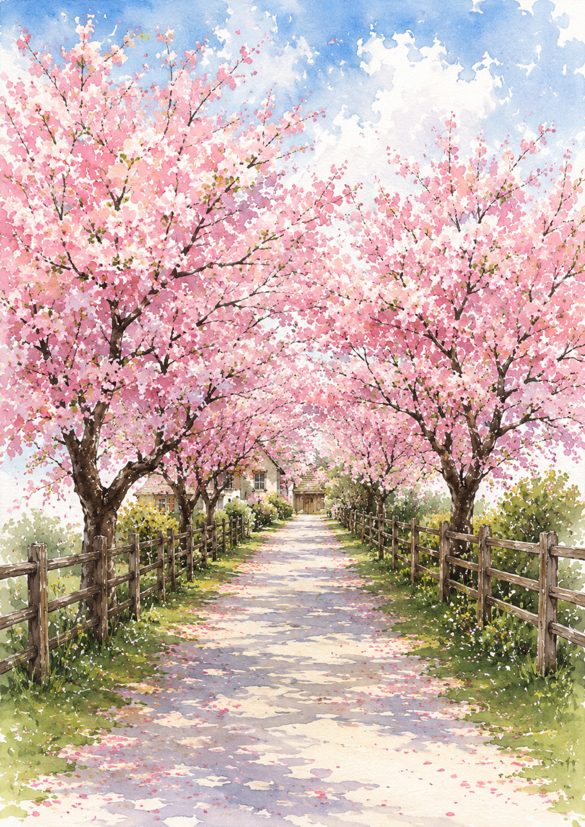 Sticker Sheet / Greeting Card – Spring Path Full Cat. No. 9665