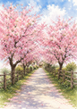 Sticker Sheet / Greeting Card – Spring Path Full Cat. No. 9665