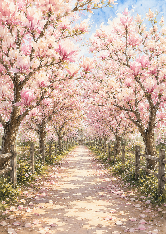 Sticker Sheet / Greeting Card – Magnolia's Blooming Path Full Cat. No. 9666