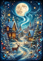 Sticker Sheet / Greeting Card – Fantasy Christmas Village Full Cat. No. 9667