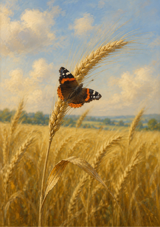 Sticker Sheet / Greeting Card – Wild Grain & Butterfly Full Cat. No. 9668