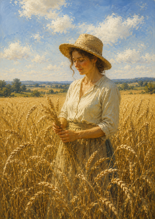 Sticker Sheet / Greeting Card – Girl in Wheat Field Full Cat. No. 9670