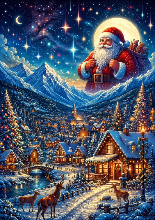 Sticker Sheet / Greeting Card – Dreamy Christmas Village Full Cat. No. 9695