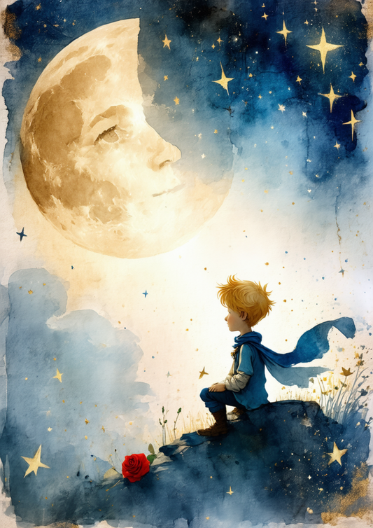 Sticker Sheet / Greeting Card – The Little Prince Scene Full Cat. No. 9698