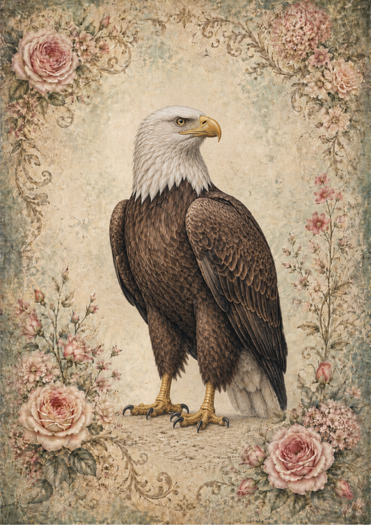 Sticker Sheet / Greeting Card – Vintage Eagle Full Cat. No. 9719