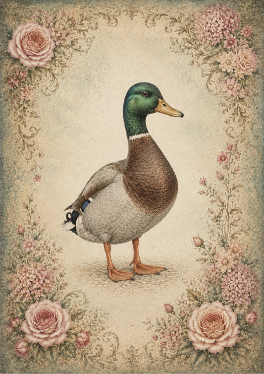 Sticker Sheet / Greeting Card – Vintage Wild Duck Full Cat. No. 9721