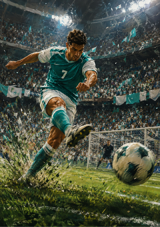 Sticker Sheet / Greeting Card – Soccer Player Full Cat. No. 9726