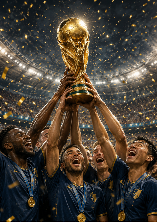 Sticker Sheet / Greeting Card – Football World Championship Trophy Full Cat. No. 9729