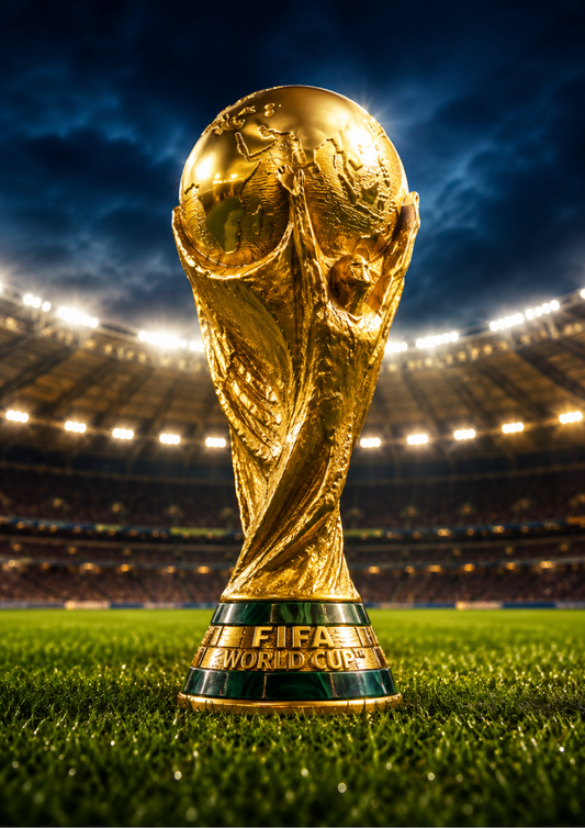Sticker Sheet / Greeting Card – Football World Championship - Gold Trophy Full Cat. No. 9731