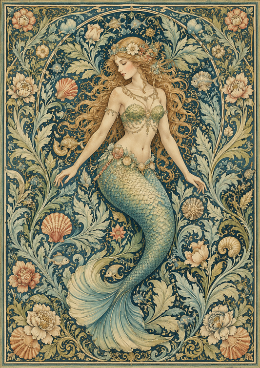 Sticker Sheet / Greeting Card – Beautiful Mermaid Full Cat. No. 9764