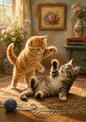 Sticker Sheet / Greeting Card – Two Adorable Kittens Full Cat. No. 9767