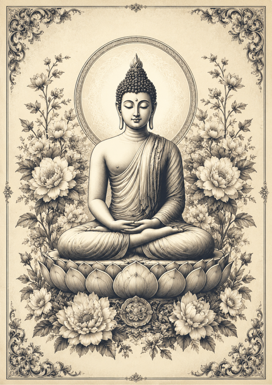 Sticker Sheet / Greeting Card – Vintage Buddha Full Cat. No. 9771