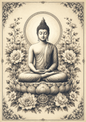 Sticker Sheet / Greeting Card – Vintage Buddha Full Cat. No. 9771