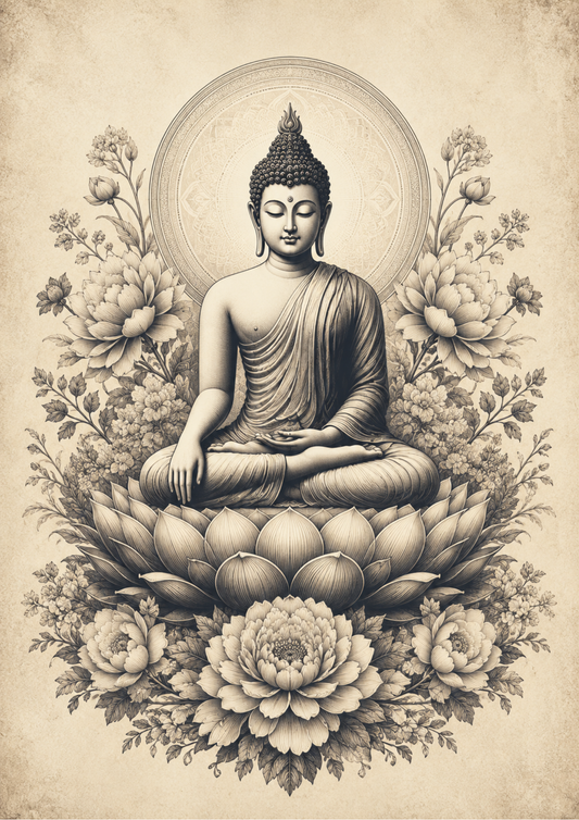 Sticker Sheet / Greeting Card – Vintage Buddha Full Cat. No. 9774