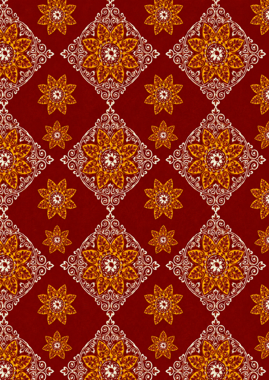 Sticker Sheet / Greeting Card – Moroccan Tile Pattern Full Cat. No. 9779