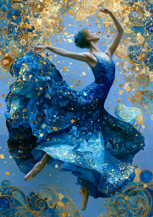Sticker Sheet / Greeting Card – Beautiful Ballerina Dance Full Cat. No. 9794