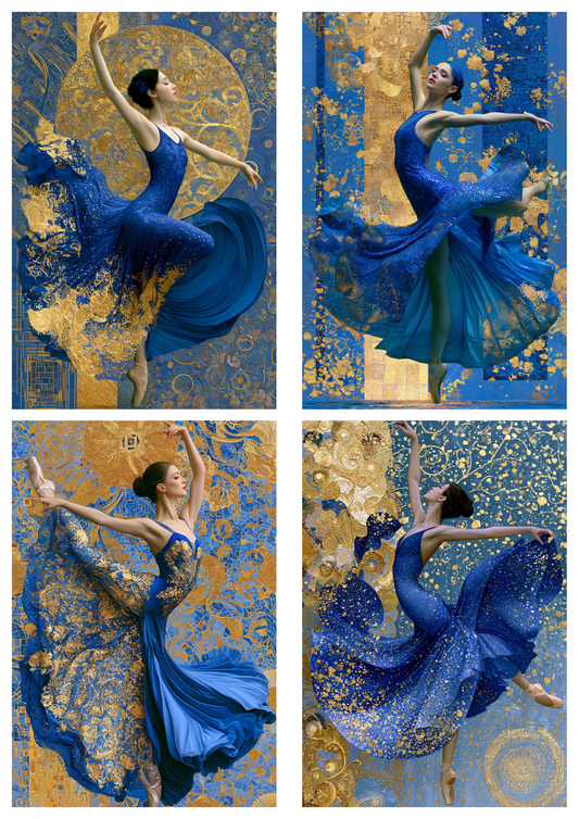 Sticker Sheet / Greeting Card – Beautiful Ballerina Dance Collage Cat. No. 9795