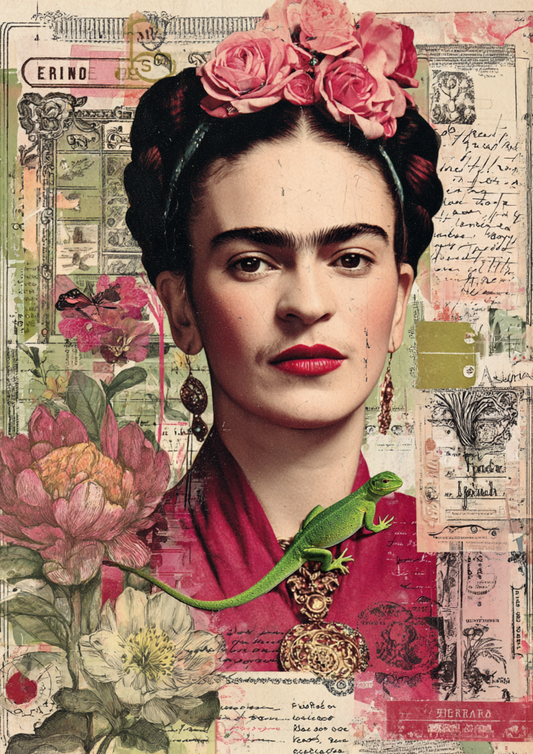 Sticker Sheet / Greeting Card – Frida Kahlo Portrait Full Cat. No. 9808