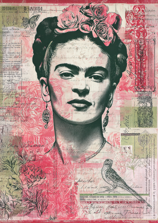 Sticker Sheet / Greeting Card – Frida Kahlo Portrait Full Cat. No. 9810