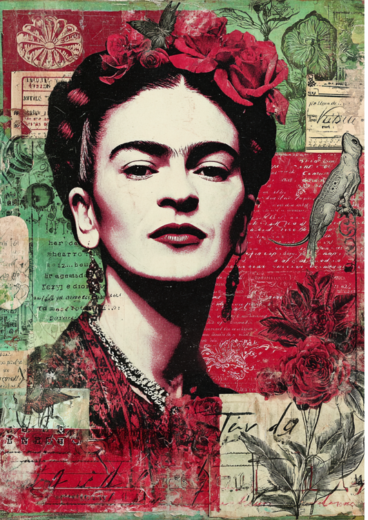 Sticker Sheet / Greeting Card – Frida Kahlo Portrait Full Cat. No. 9811