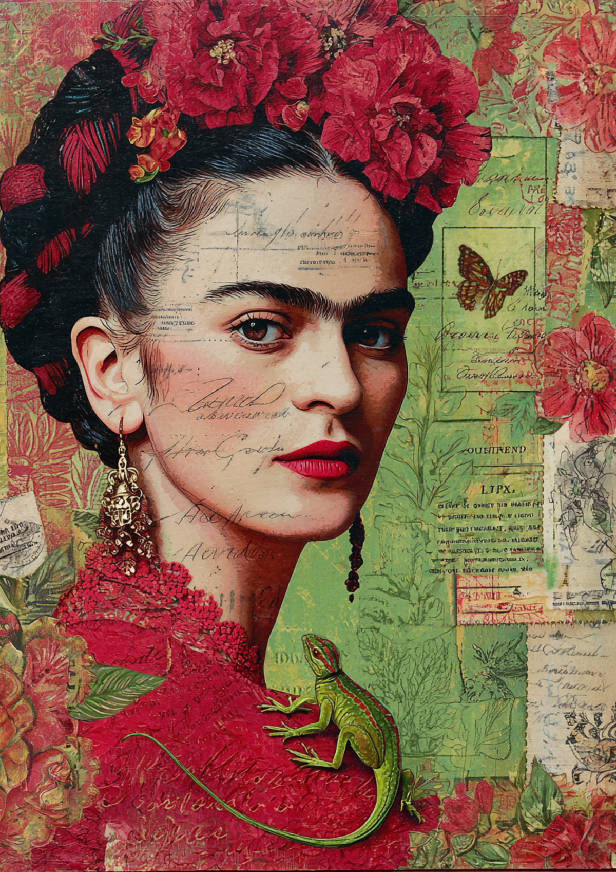 Sticker Sheet / Greeting Card – Frida Portrait Full Cat. No. 9815