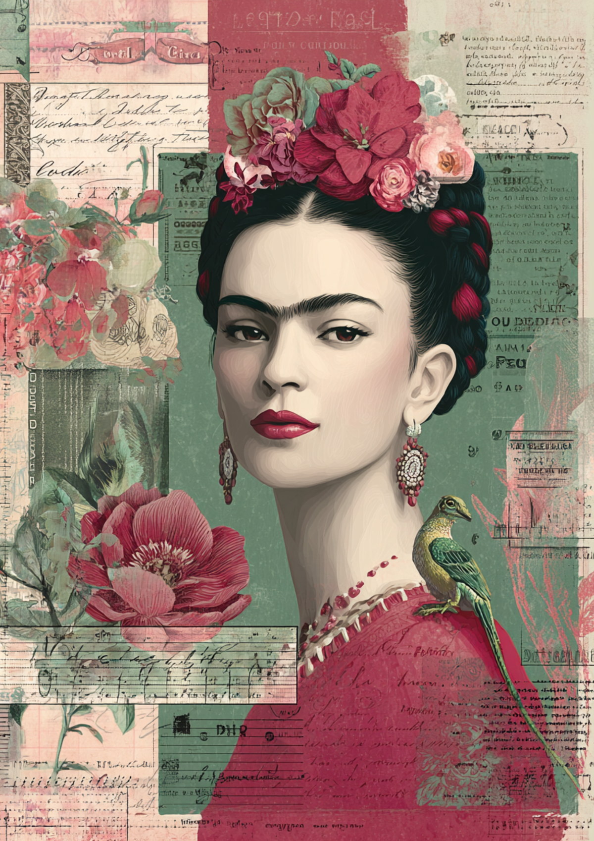 Sticker Sheet / Greeting Card – Frida Portrait Full Cat. No. 9816