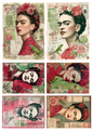 Sticker Sheet / Greeting Card – Frida Portrait Collage Cat. No. 9819