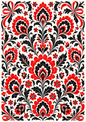 Sticker Sheet / Greeting Card – Polish Folk Floral Pattern Full Cat. No. 9827