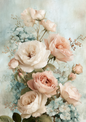 Sticker Sheet / Greeting Card – Pastel Roses Full Cat. No. 9831