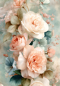 Sticker Sheet / Greeting Card – Pastel Roses Full Cat. No. 9832