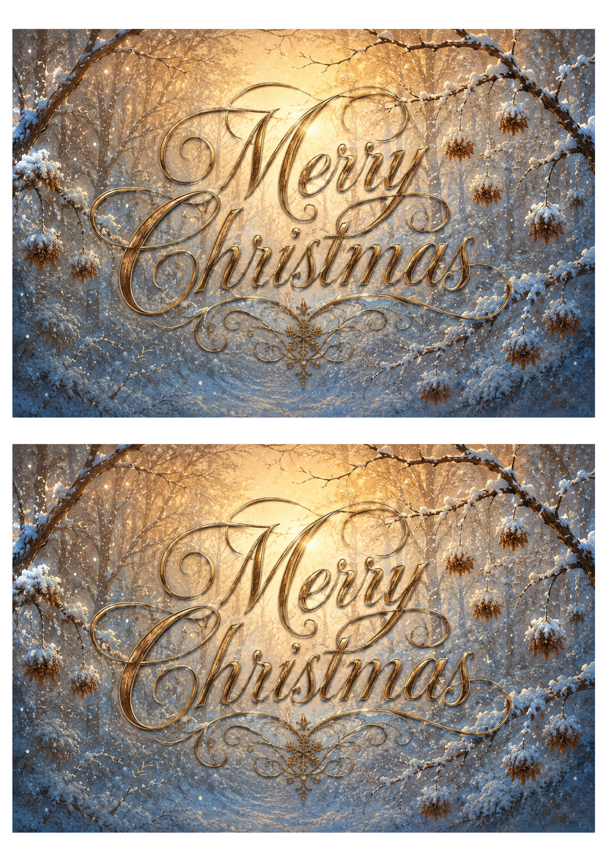 Sticker Sheet / Greeting Card – Merry Christmas Sign Collage Cat. No. 9858