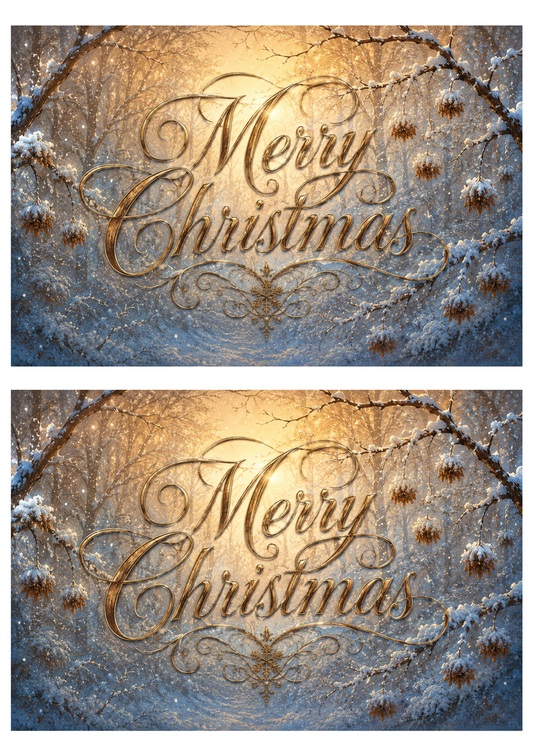 Sticker Sheet / Greeting Card – Merry Christmas Sign Collage Cat. No. 9858