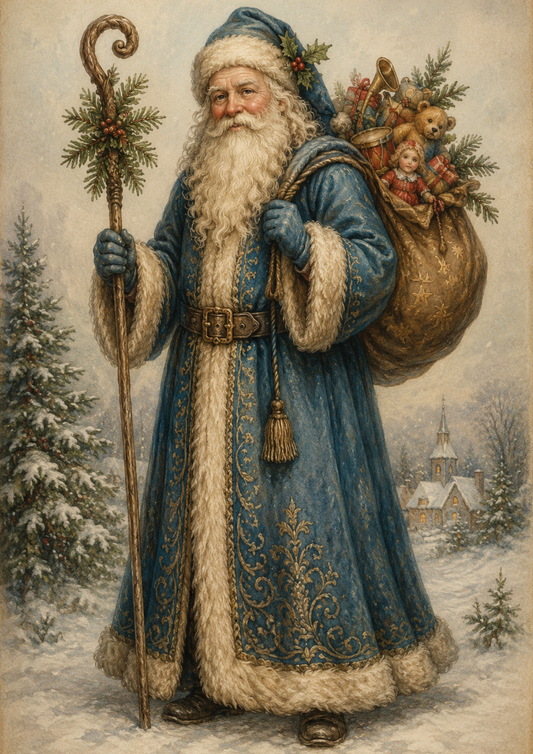 Sticker Sheet / Greeting Card – Vintage Santa Full Cat. No. 9939