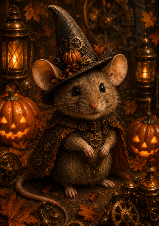Sticker Sheet / Greeting Card – Halloween Little Mouse Full Cat. No. 9942