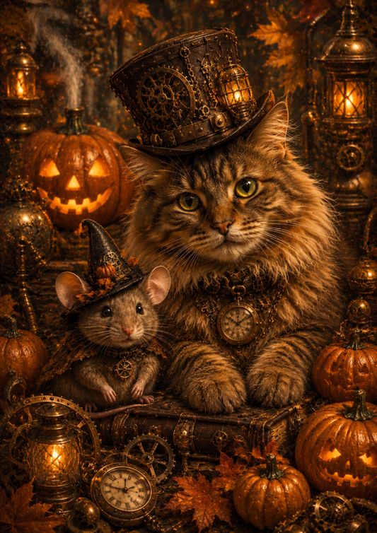 Sticker Sheet / Greeting Card – Halloween Cat Full Cat. No. 9943