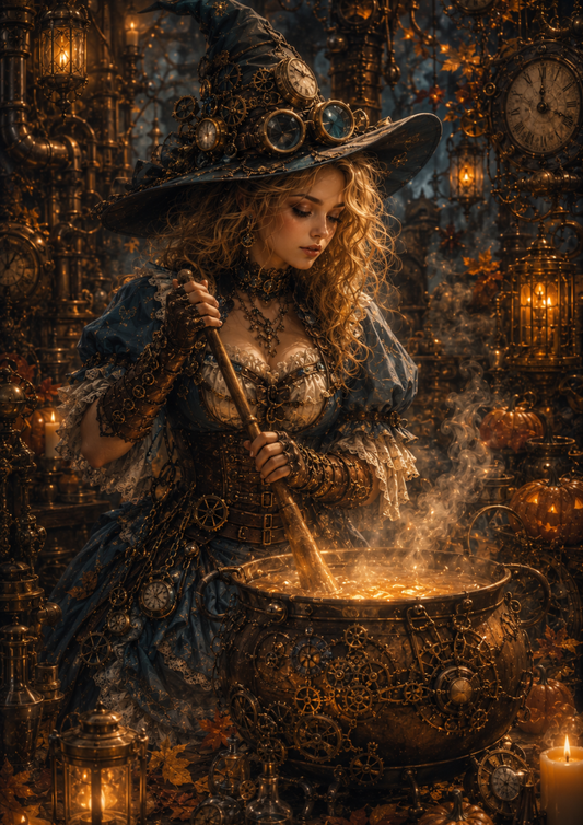 Sticker Sheet / Greeting Card – Halloween Witch Full Cat. No. 9944