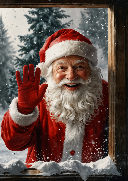 Sticker Sheet / Greeting Card – Knock Knock Santa Here Full Cat. No. 9959