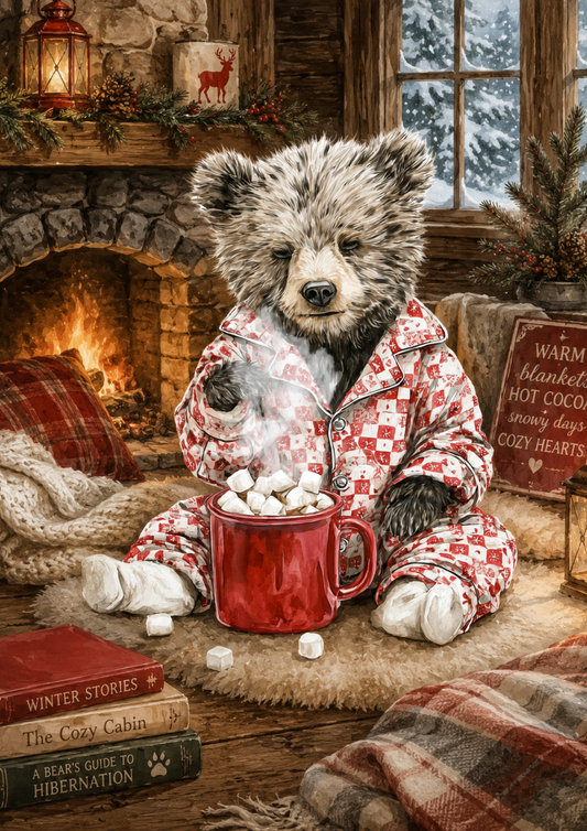 Sticker Sheet / Greeting Card – Christmas Teddy Bear Full Cat. No. 9961
