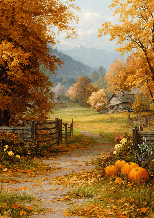 Sticker Sheet / Greeting Card – Rustic Autumn Escape Full Cat. No. 9963