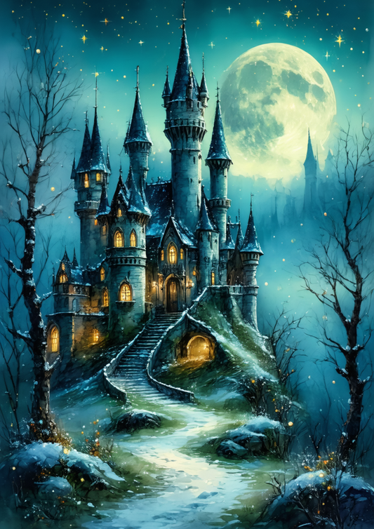 Sticker Sheet / Greeting Card – Mystic Blue Castle Full Cat. No. 9990