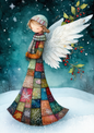 Sticker Sheet / Greeting Card – Patchwork Winter Angel Full Cat. No. 9998