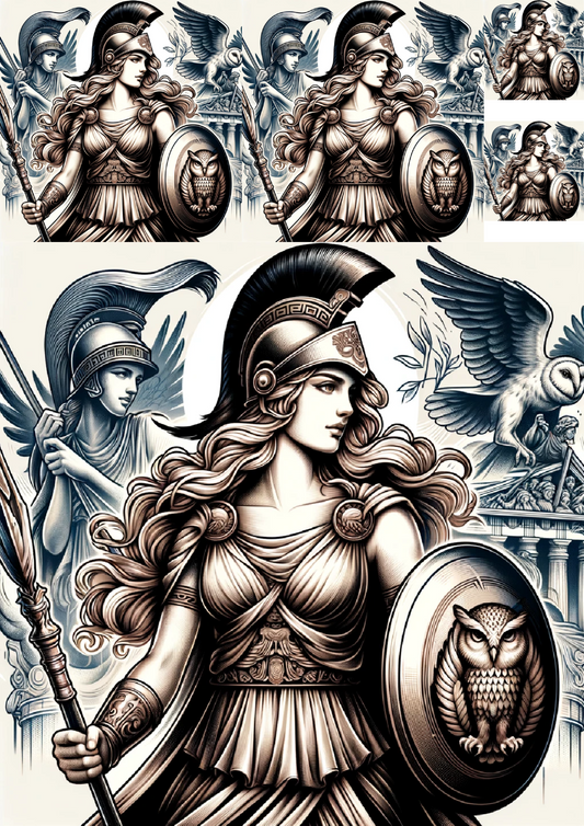 Klistremerkeark – Athena Collage Kat nr. 889