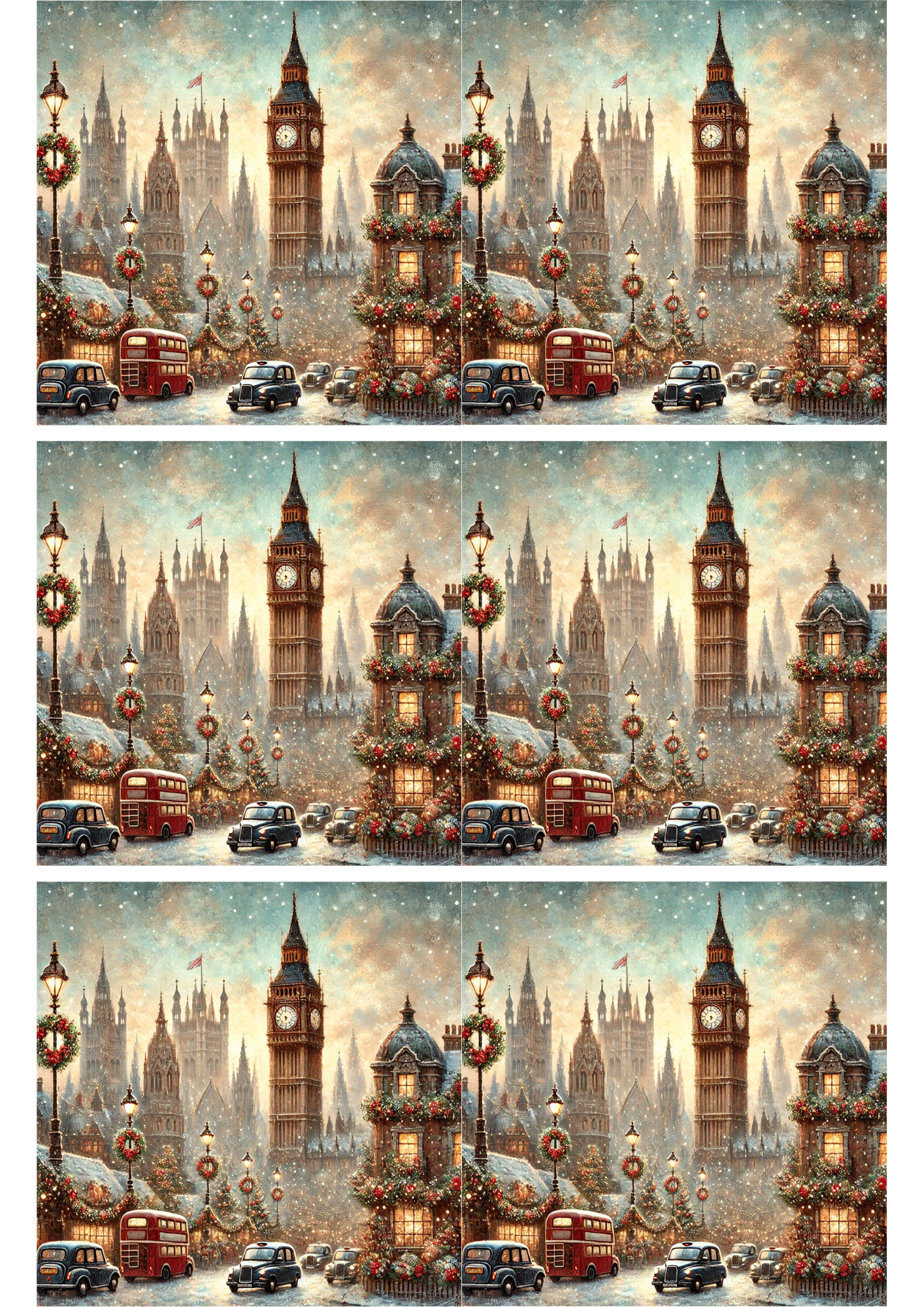 Sticker Sheet – Big Ben Christmas Time 3 Collage Cat. No. 2805